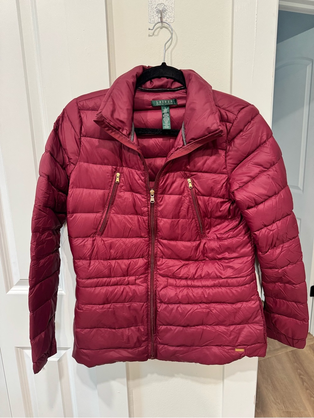 Ralph Lauren Women's Quilted Puffer Jacket - Wine